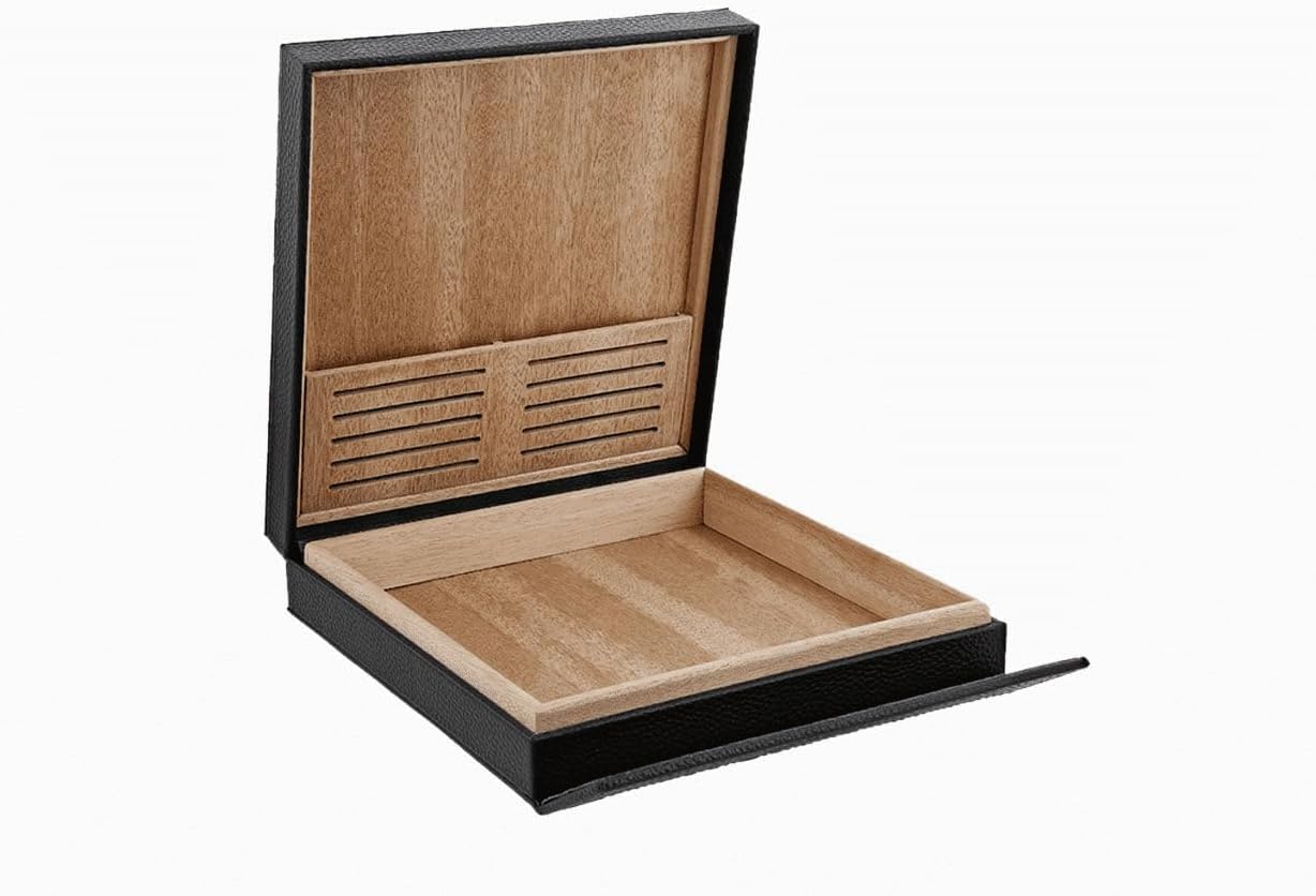 S.t.dupont Humidor 8 sigari viaggio nero pelle e legno massello Okoumé 001353