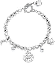 Brosway Bracciale Donna in Acciaio e Cristalli con Simbolo Luna Collezione Chakra - BHKB115