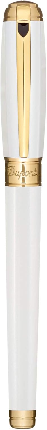 S.t.dupont penna stilografica wi line bianco perla e oro 410109M