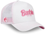 Capslab Cappellino con Visiera Collezione Barbie Misto Cotone Bianco Rosa Donna