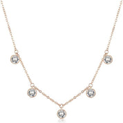 Brosway Collana Donna in Acciaio color ORO e Cristalli | Collezione Symphonia - BYM10