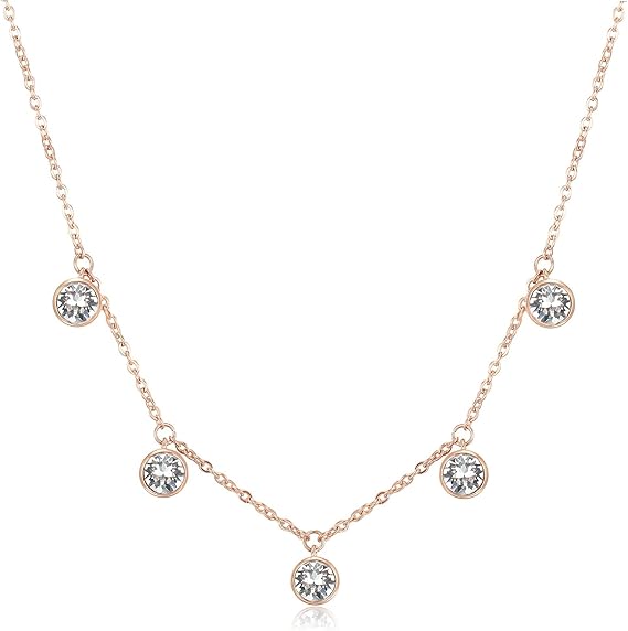 Brosway Collana Donna in Acciaio color ORO e Cristalli | Collezione Symphonia - BYM10