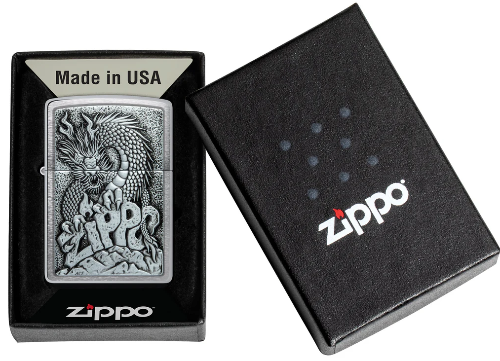 Zippo Ricaricabile Antivento Made In Usa Nel Box Regalo Argento Unisex