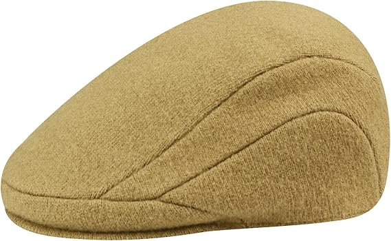 Kangol Cappello Coppola 507 Iconico in Misto Lana Marrone Cammello Unisex