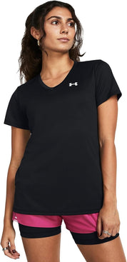 Under Armour t-shirt donna elasticizzata allenamento UA Tech ad asciugatura rapida nero