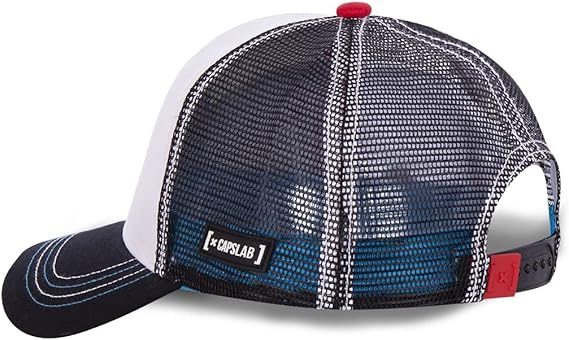 Capslab Cappellino con Visiera Collezione Peanuts Misto Cotone Bianco Nero Unisex