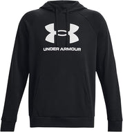 Under Armour felpa con cappuccio UA Rival Fleece Logo da uomo pile misto cotone nero