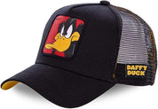 Capslab Cappellino con Visiera Daffy Collezione Looney Tunes Misto Cotone Nero Unisex