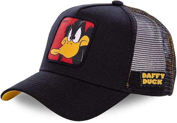 Capslab Cappellino con Visiera Daffy Collezione Looney Tunes Misto Cotone Nero Unisex