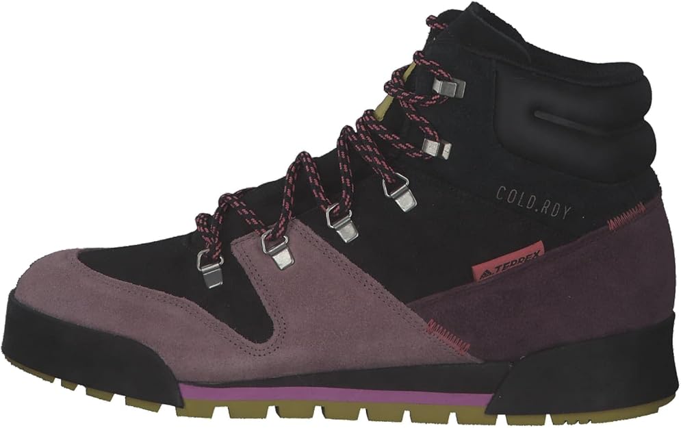 Adidas Scarponcino Climbing Terrex Snowpitch Cold.Rdy in Pelle Nero Grigio Oliva Uomo