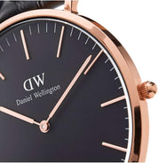 Daniel Wellington orologio 36mm inox 316L sheffield nero rose gold DW00100127