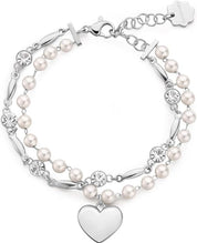 Brosway Bracciale Rigido in Acciaio e Cristalli con Simbolo Cuore Collezione Chakra - BHKB213