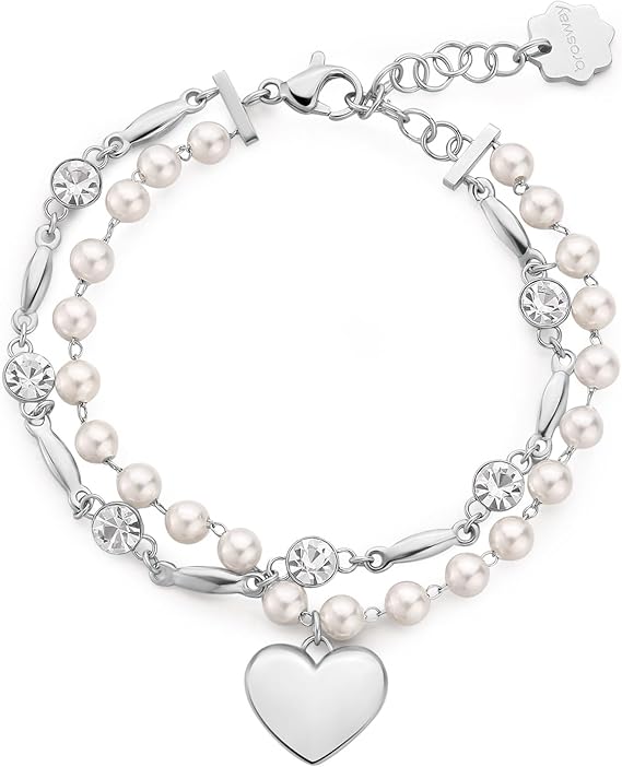 Brosway Bracciale Rigido in Acciaio e Cristalli con Simbolo Cuore Collezione Chakra - BHKB213