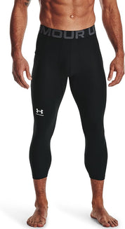Under Armour leggins compressione pantaloni allenamento corsa uomo men 3/4 palestra nero
