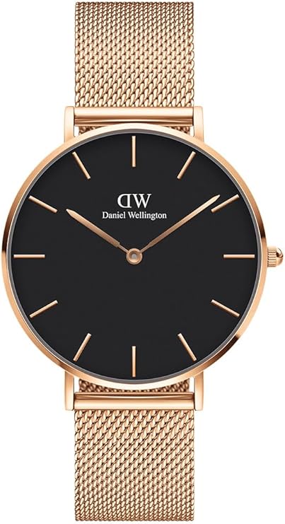Daniel Wellington orologio 36mm inox 316L oro black melrose pelle DW00100303