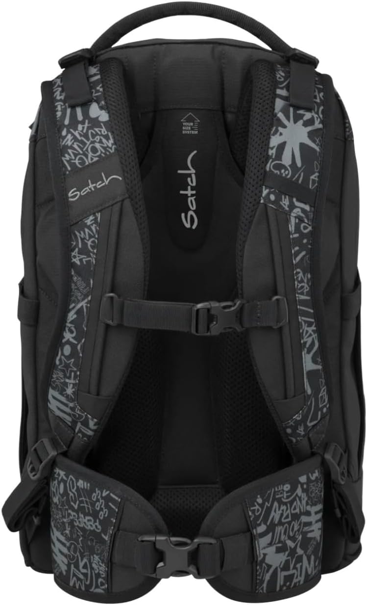 Satch Zaino scuola PACK Ergonomico Ecologico 30 Litri STREET INK nero black