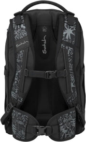 Satch Zaino scuola PACK Ergonomico Ecologico 30 Litri STREET INK nero black