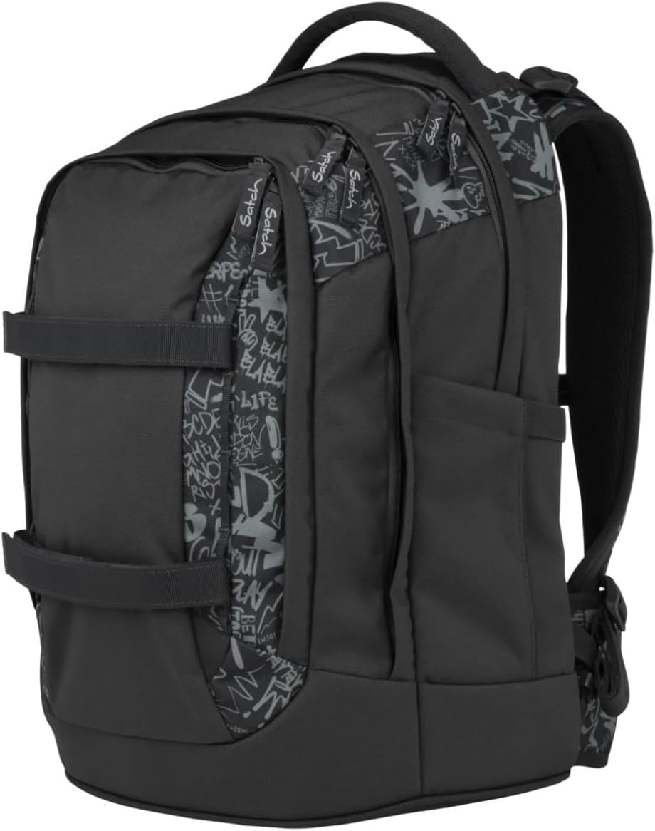 Satch Zaino scuola PACK Ergonomico Ecologico 30 Litri STREET INK nero black