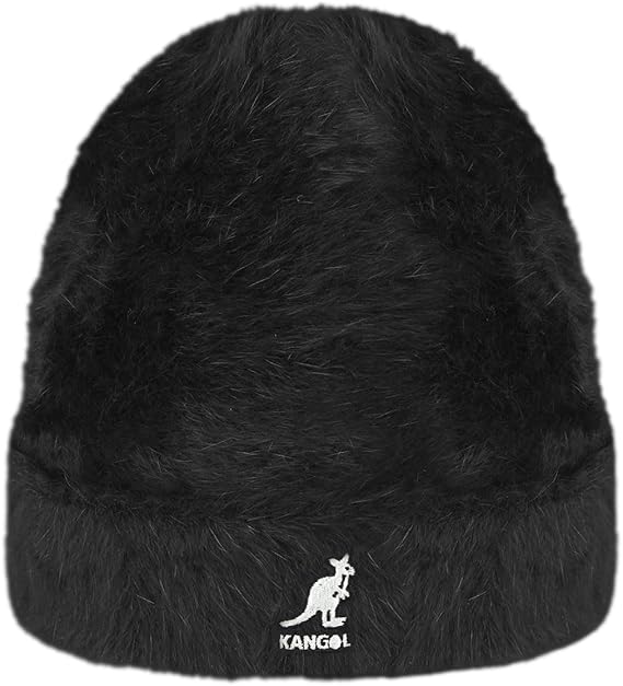 Kangol Berretto Cuffia Furgora Misto Angora Nylon Nero Unisex