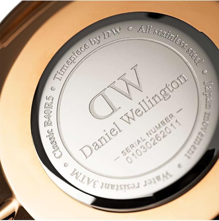Daniel Wellington orologio 36mm inox 316L sheffield nero rose gold DW00100127