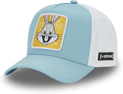 Capslab Cappellino con Visiera Bugs Collezione Looney Tunes Cotone Bianco Azzurro Unisex