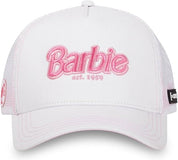 Capslab Cappellino con Visiera Collezione Barbie Misto Cotone Bianco Rosa Donna