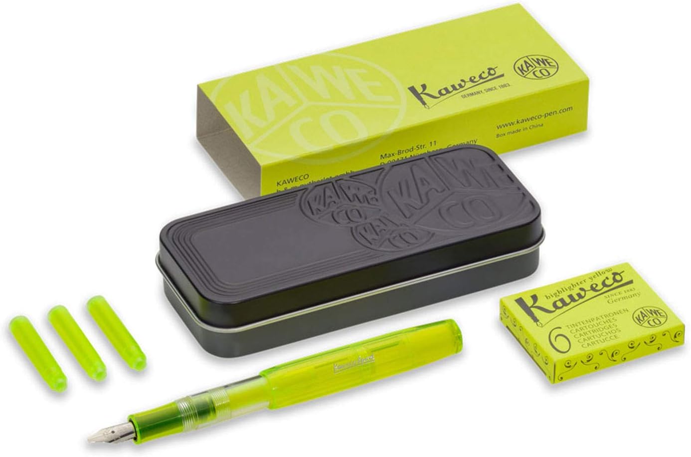 Kaweco ICE Sport Tramontare marcatore a bagliore Yellow giallo 1.9 mm gift box