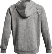 Under Armour felpa full zip pile misto cotone cappuccio RIVAL uomo allenamento UA grigio