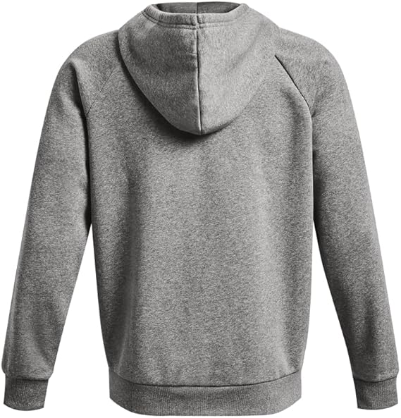 Under Armour felpa full zip pile misto cotone cappuccio RIVAL uomo allenamento UA grigio