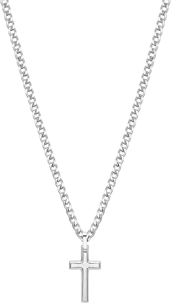 Brosway Collana Uomo in Acciaio con Simbolo Croce Collezione Ink - BIK10