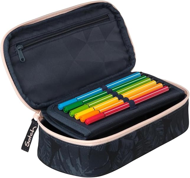 Satch Portapenne Astuccio Scolastico 22x6x11 Cm pensilcase Street midnight jungle