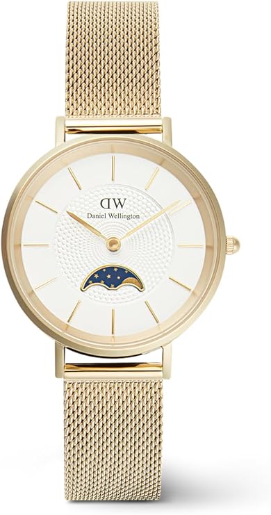 Daniel Wellington orologio Petite Lune 32mm evergold bianco donna DW00100771