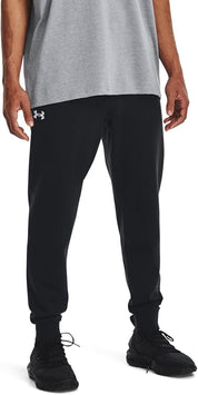 Under Armour RIVAL fleece pantaloni allenamento corsa uomo men pile nero