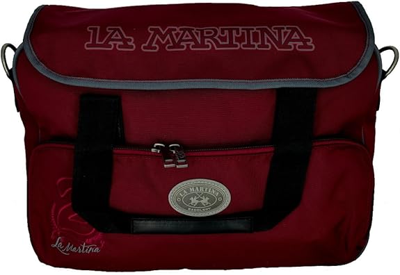 La Martina Borsa Cartella Con Tracolla Porta Pc bordeaux uomo donna