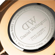 Daniel Wellington orologio 36mm inox 316L rose gold mawes marrone pelle DW00100035