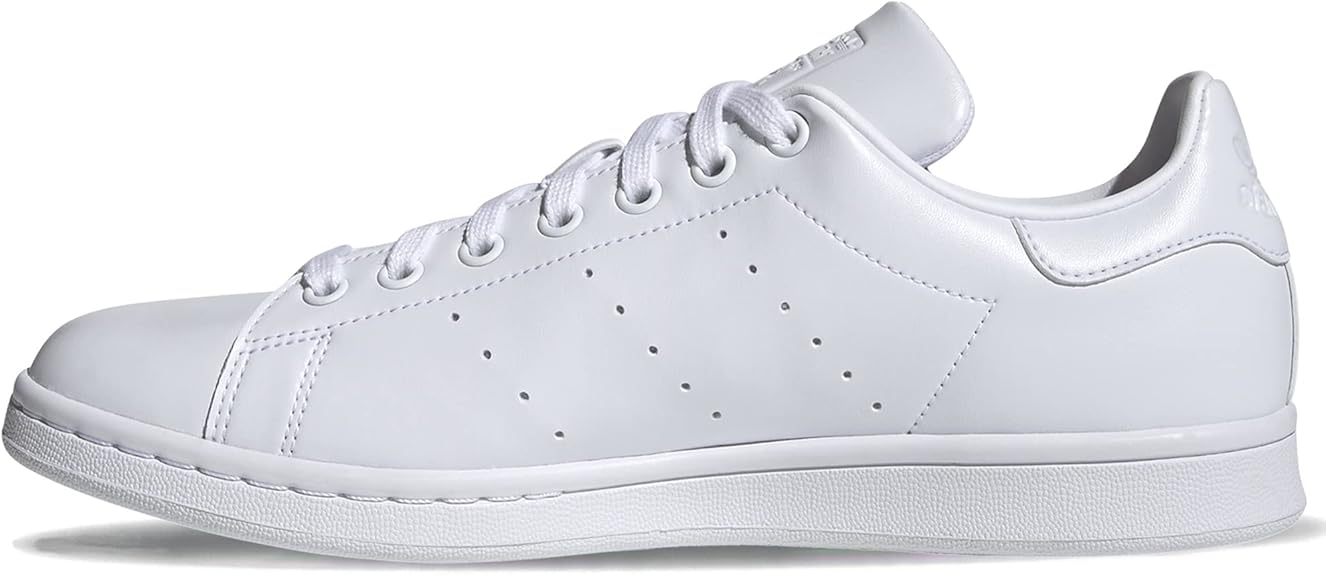 Adidas Scarpe Sneaker Stan Smith in Pelle Bianco Nero Uomo