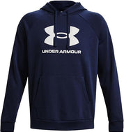 Under Armour felpa con cappuccio UA Rival Fleece Logo da uomo pile misto cotone blu