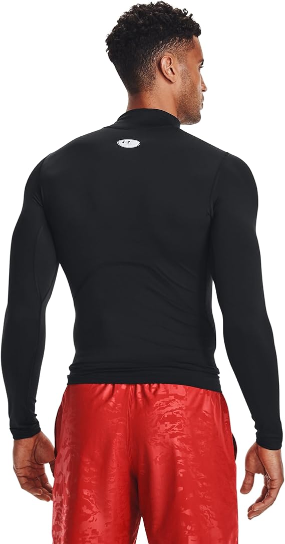 Under Armour maglia manica lunga lupetto compressione allenamento corsa uomo men nero