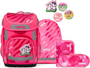 Ergobag CUBO SET zaino sacca portapenne Schienale Ergonomico Edizione Speciale WonBearful Unicorn Rosa Fluo