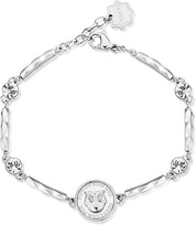 Brosway Bracciale Donna Acciaio e Cristalli Simbolo Gufo | Collezione Chakra - BHKB121