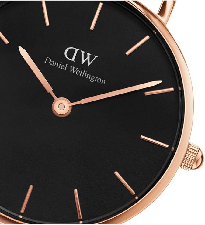 Daniel Wellington orologio petite 28mm inox 316L rose black ashfield DW00100245