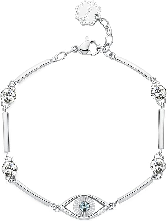Brosway Bracciale Donna Rigido Acciaio Cristalli Naturali Occhio Collezione Chakra - BHKB150