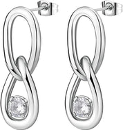 Brosway Orecchini Donna in Acciaio e Cubic Zirconia Collezione RIBBON BBN41