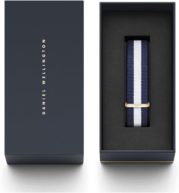 Daniel Wellington Classic Glasgow Cinturino Unisex Adulto 18mm in NATO - Blu/Bianco