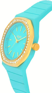 Liu Jo orologio Yacht Lady Acquamarine silicone acciaio azzurro cristalli TLJ2382