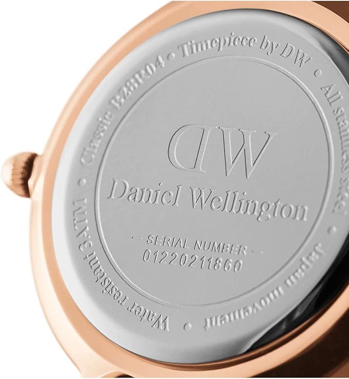 Daniel Wellington orologio petite 28mm inox 316L rose black ashfield DW00100245