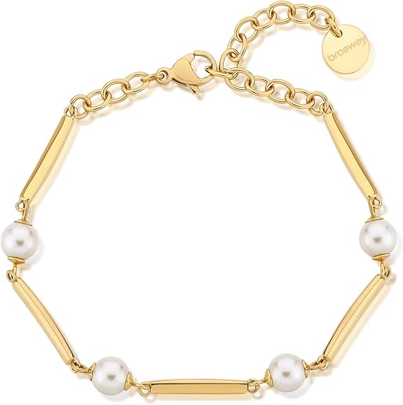 Brosway Bracciale Donna Rigido in Acciaio e Perle | Collezione Affinity - BFF165