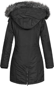 Anapurna Parka Lungo Christina Con Ecofur Sintetica Nero Donna
