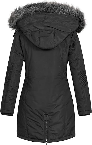 Anapurna Parka Lungo Christina Con Ecofur Sintetica Nero Donna
