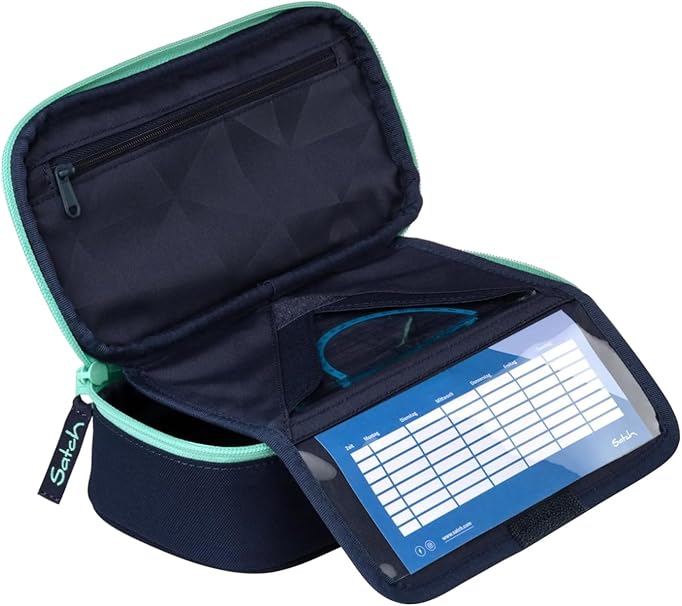 Satch Portapenne Astuccio Scolastico 22x6x11 Cm pensilcase Street ocean mint